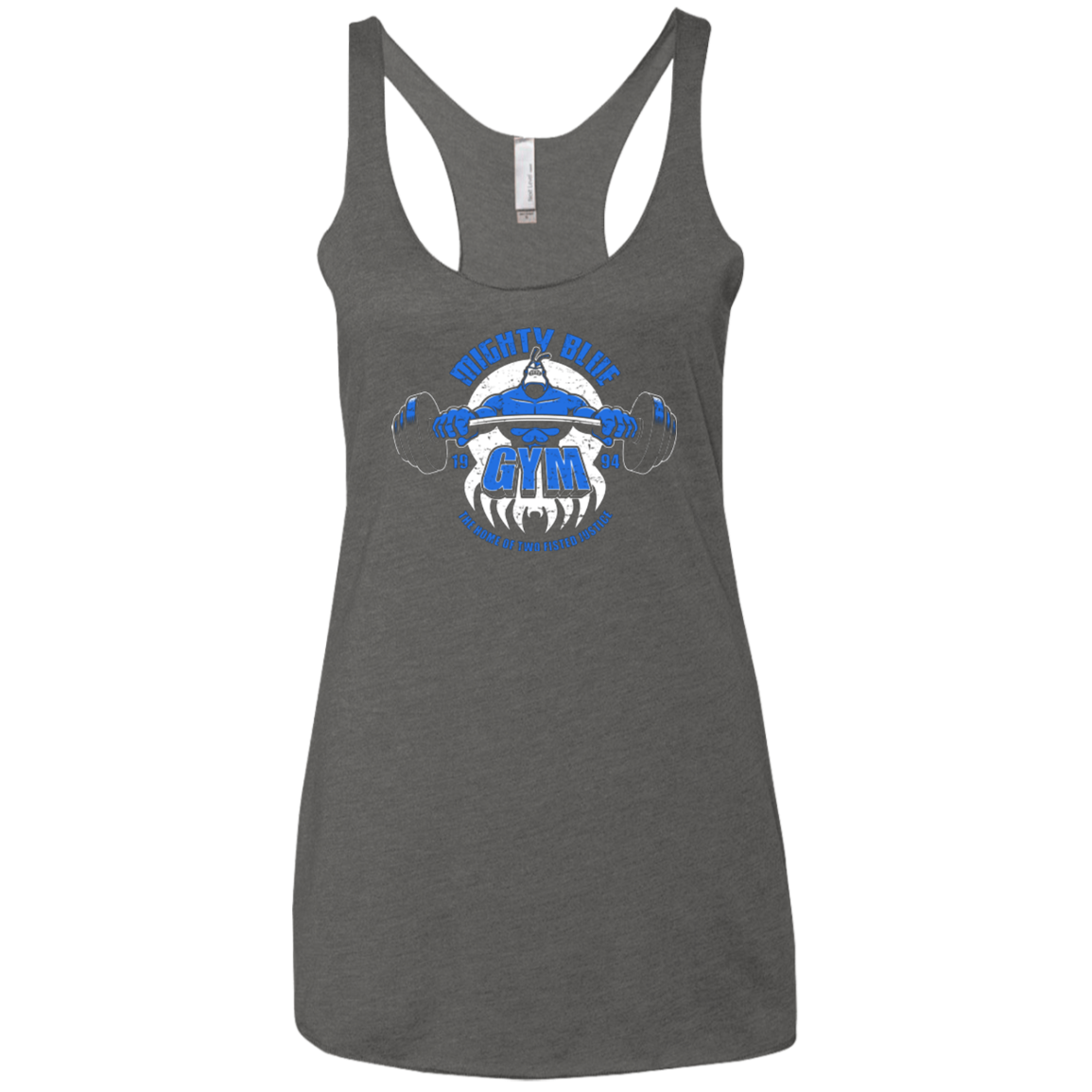Mighty Blue Gym Women's Triblend Racerback Tank