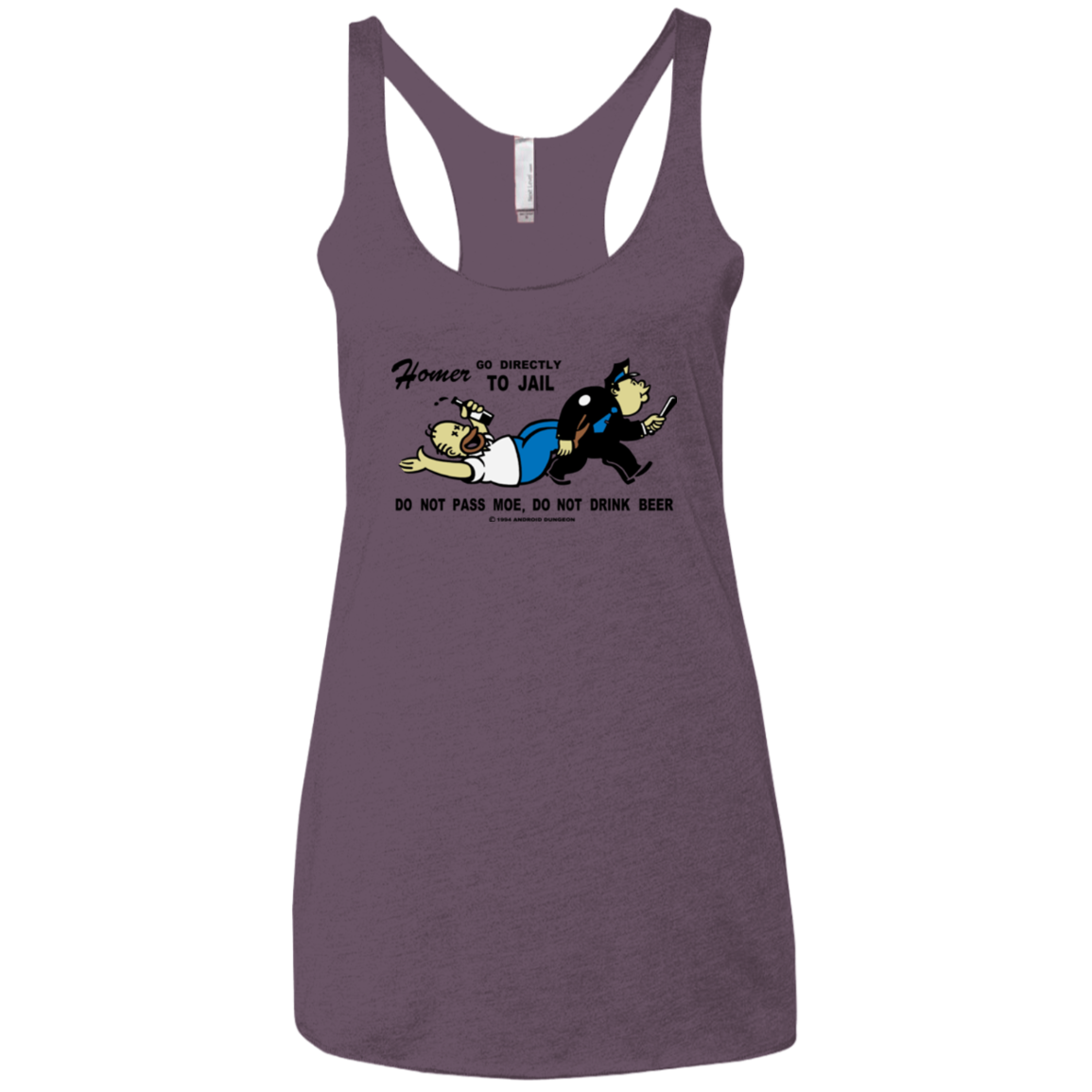 Do Not Pass Moe Women's Triblend Racerback Tank
