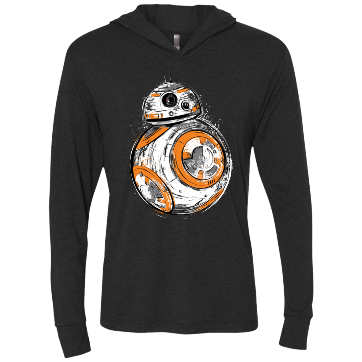 Astromech Droid Triblend Long Sleeve Hoodie Tee