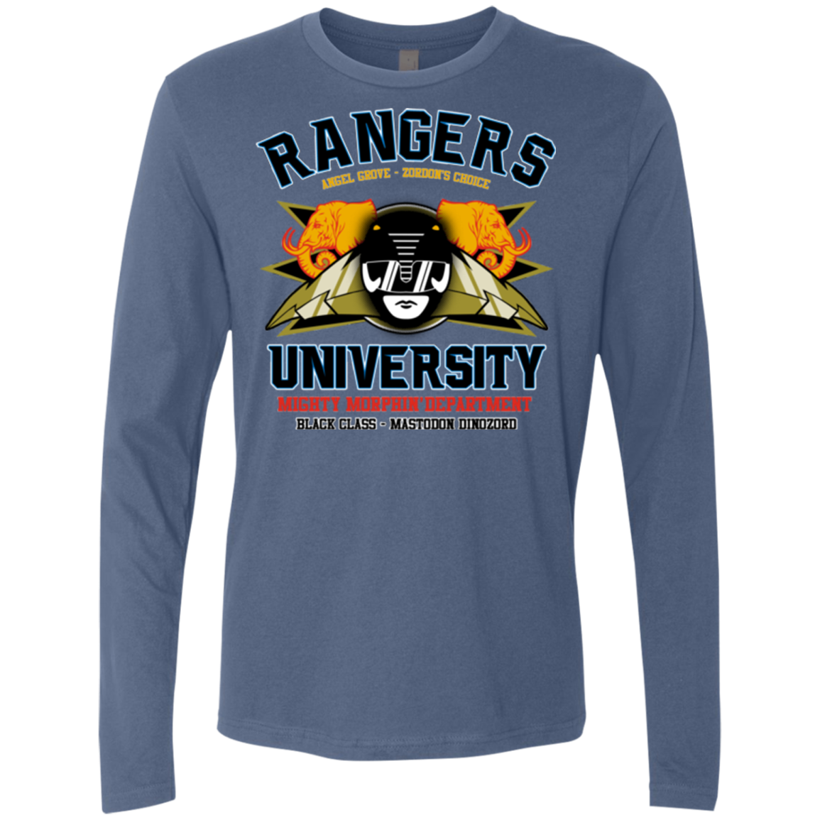 Rangers U Black Ranger Men's Premium Long Sleeve