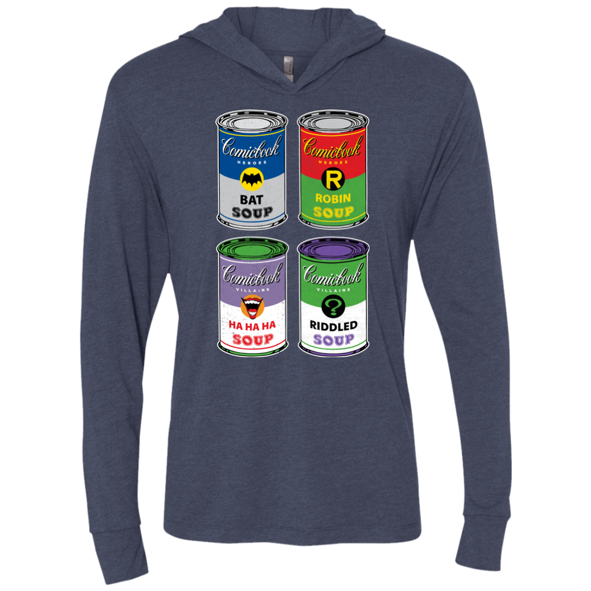 Arkham Soup Triblend Long Sleeve Hoodie Tee