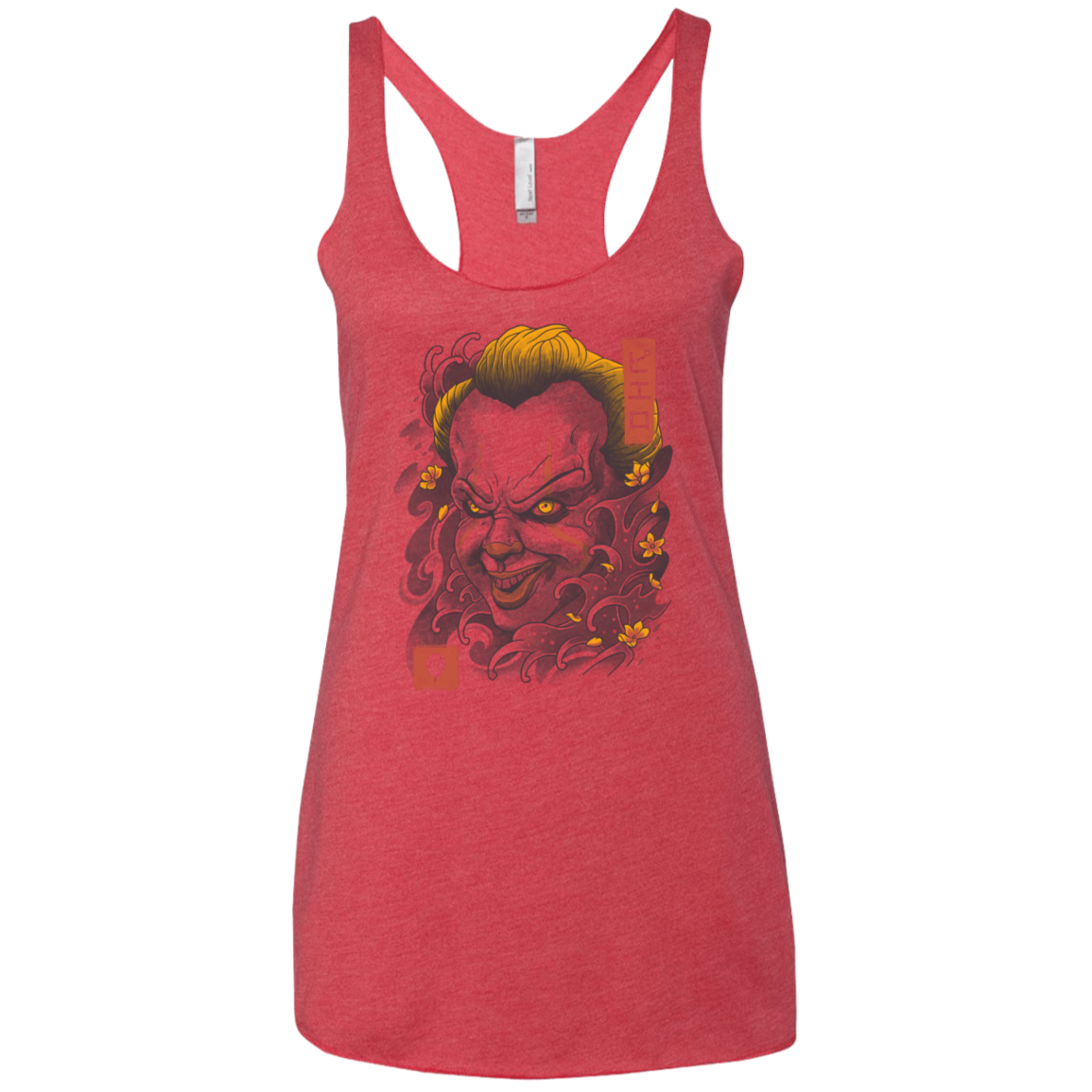 Oni Clown Mask Women's Triblend Racerback Tank