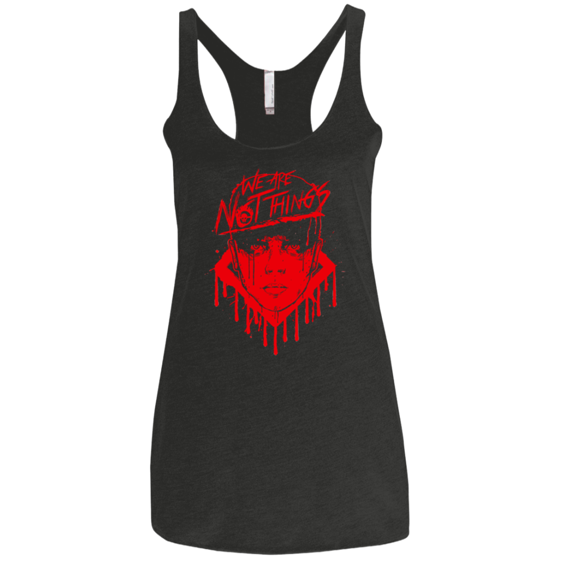 We Are Not Things Women's Triblend Racerback Tank