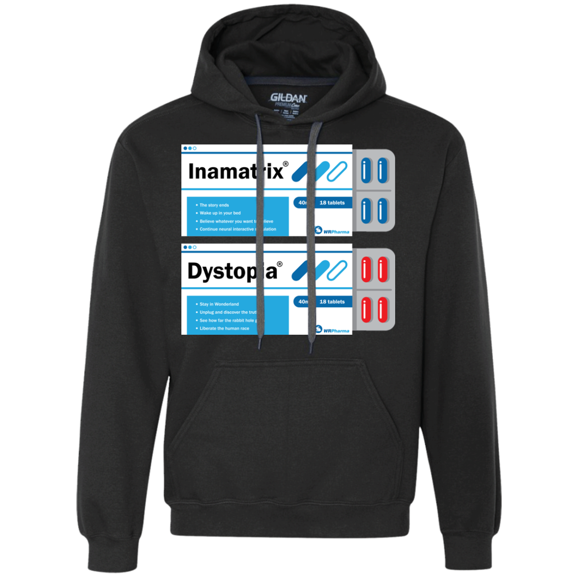 Red or Blue Premium Fleece Hoodie