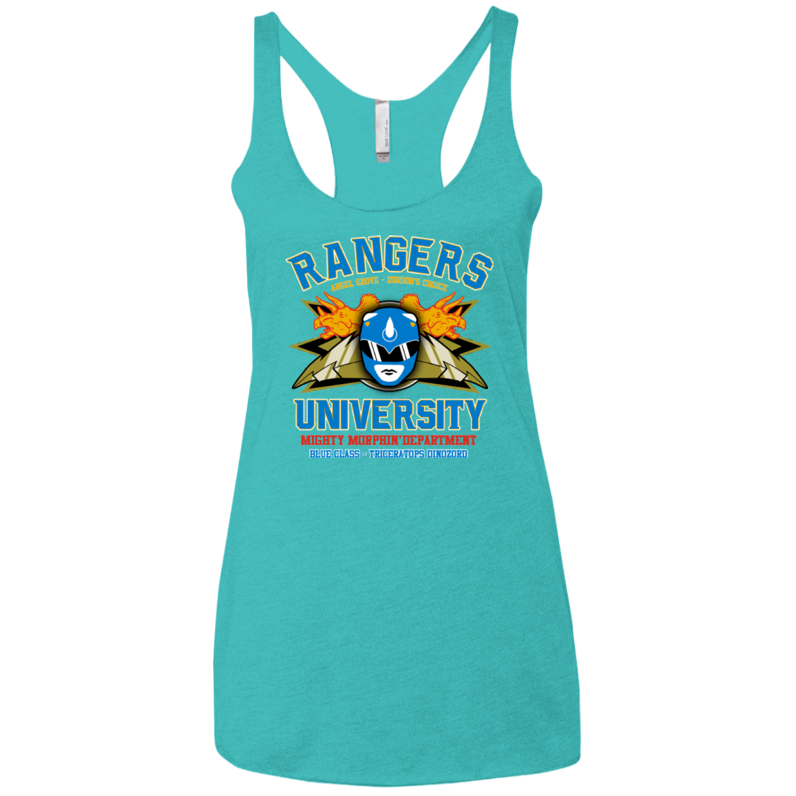 Rangers U Blue Ranger Women's Triblend Racerback Tank