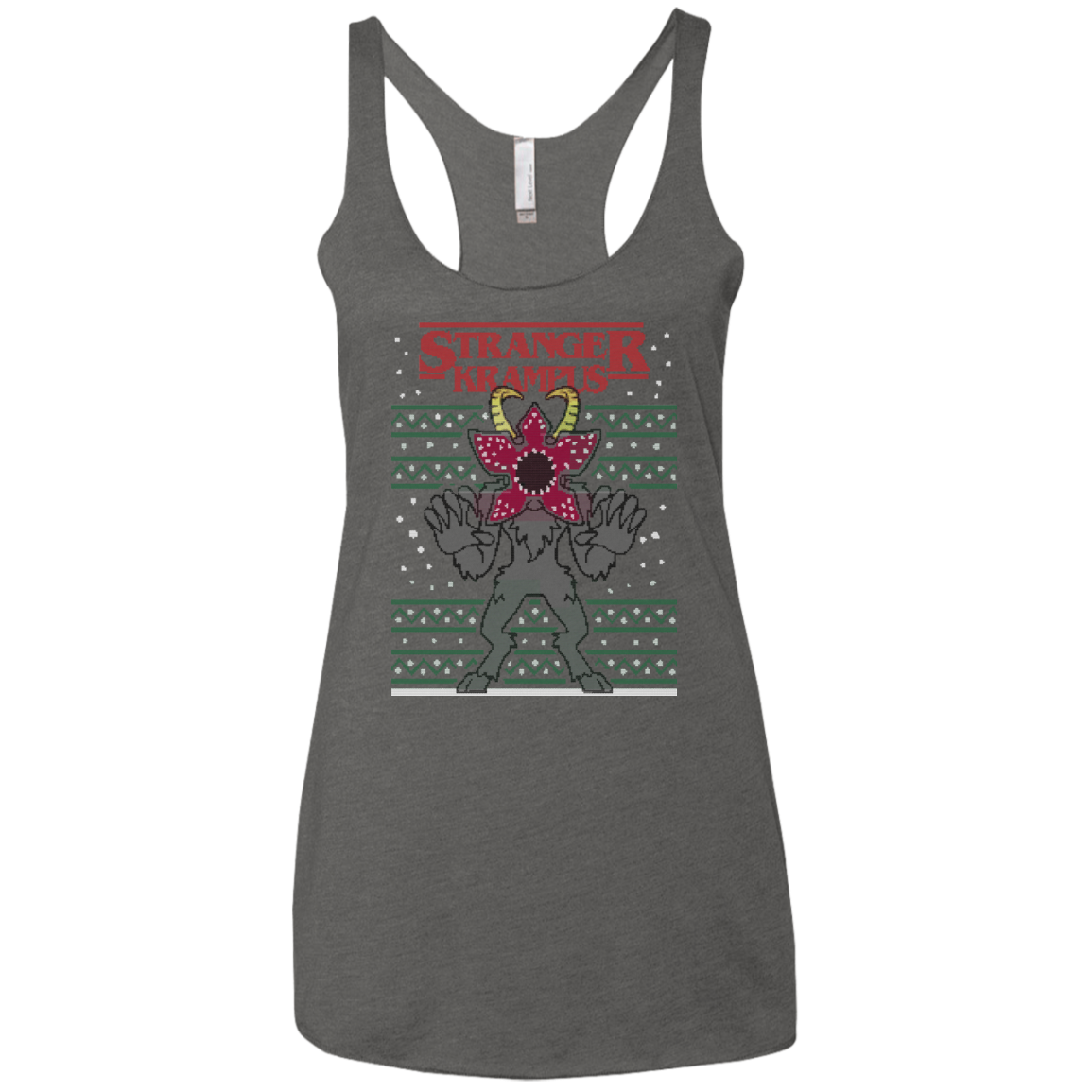 Stranger Krampus Women's Triblend Racerback Tank