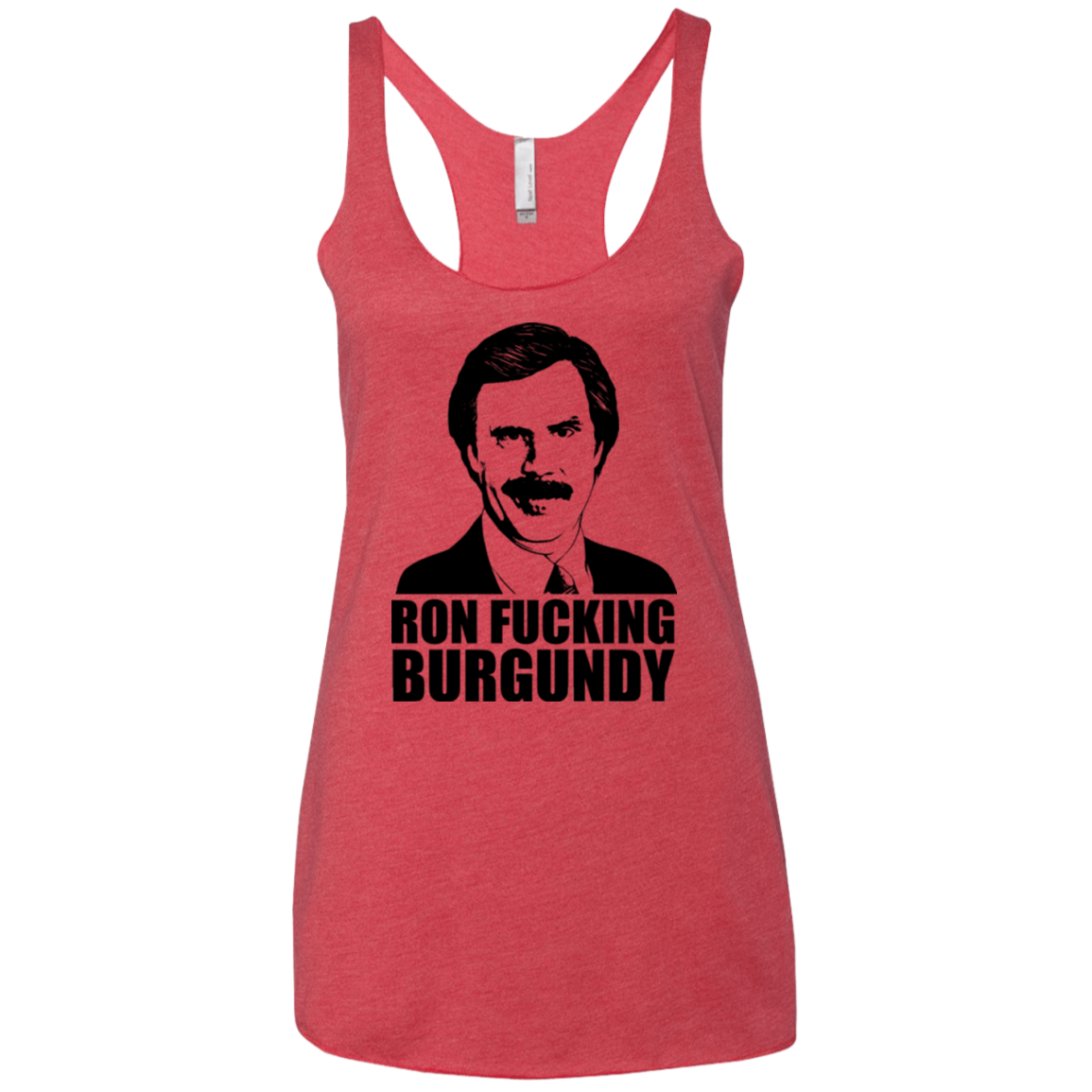 Ron Fucking Burgundy Women's Triblend Racerback Tank