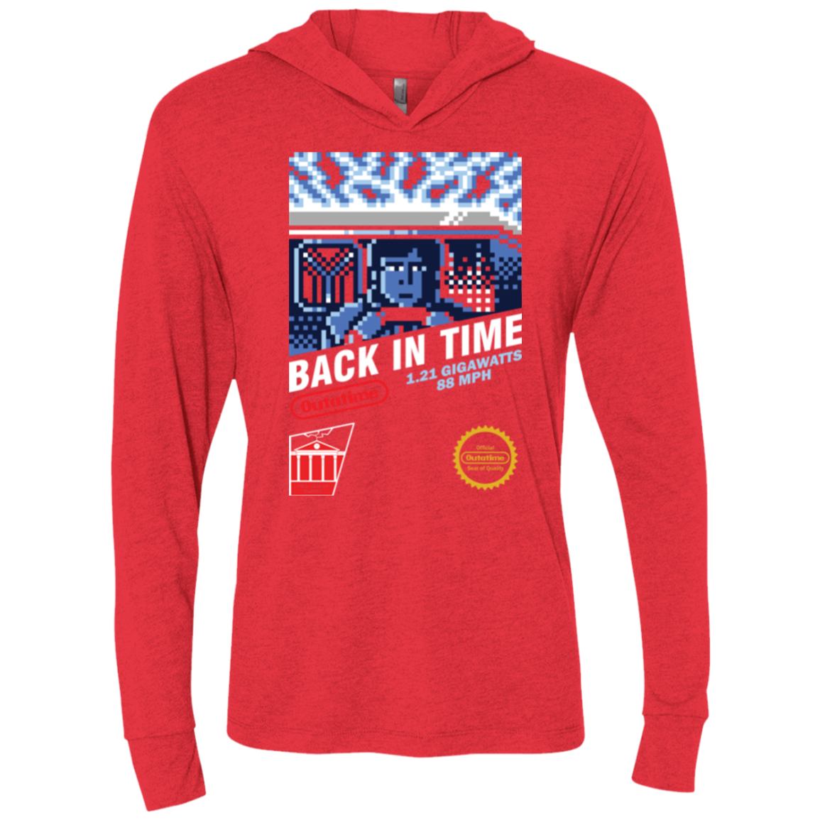 Back In Time Triblend Long Sleeve Hoodie Tee
