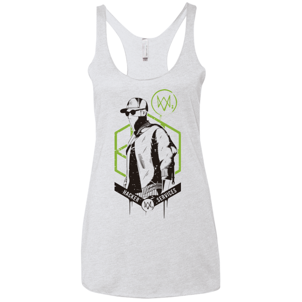 Watch Dogs 2 Hacker Services Women's Triblend Racerback Tank