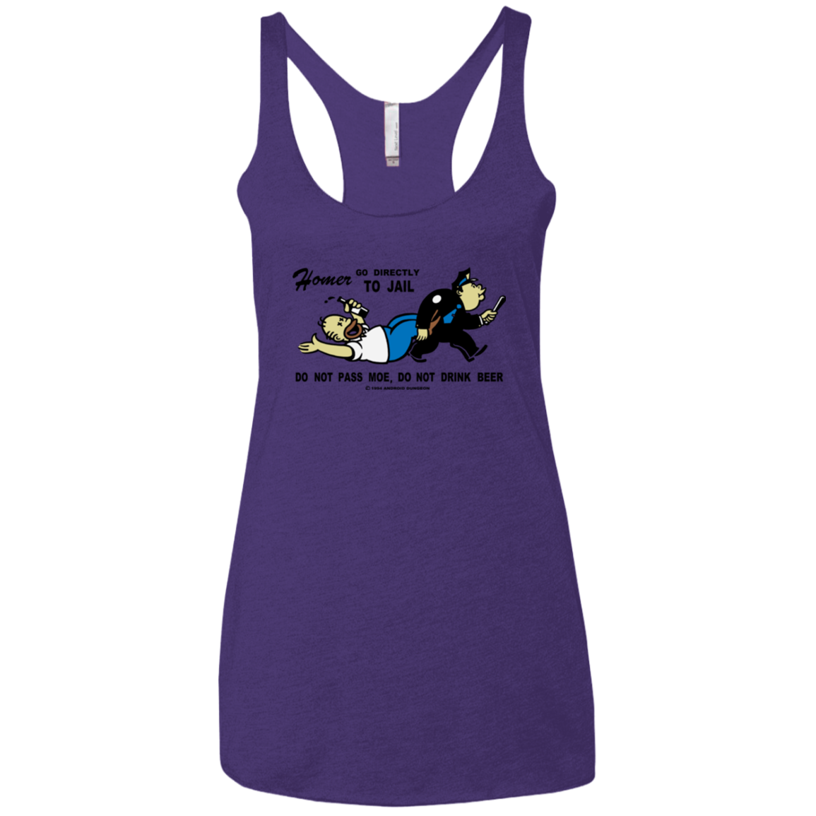 Do Not Pass Moe Women's Triblend Racerback Tank