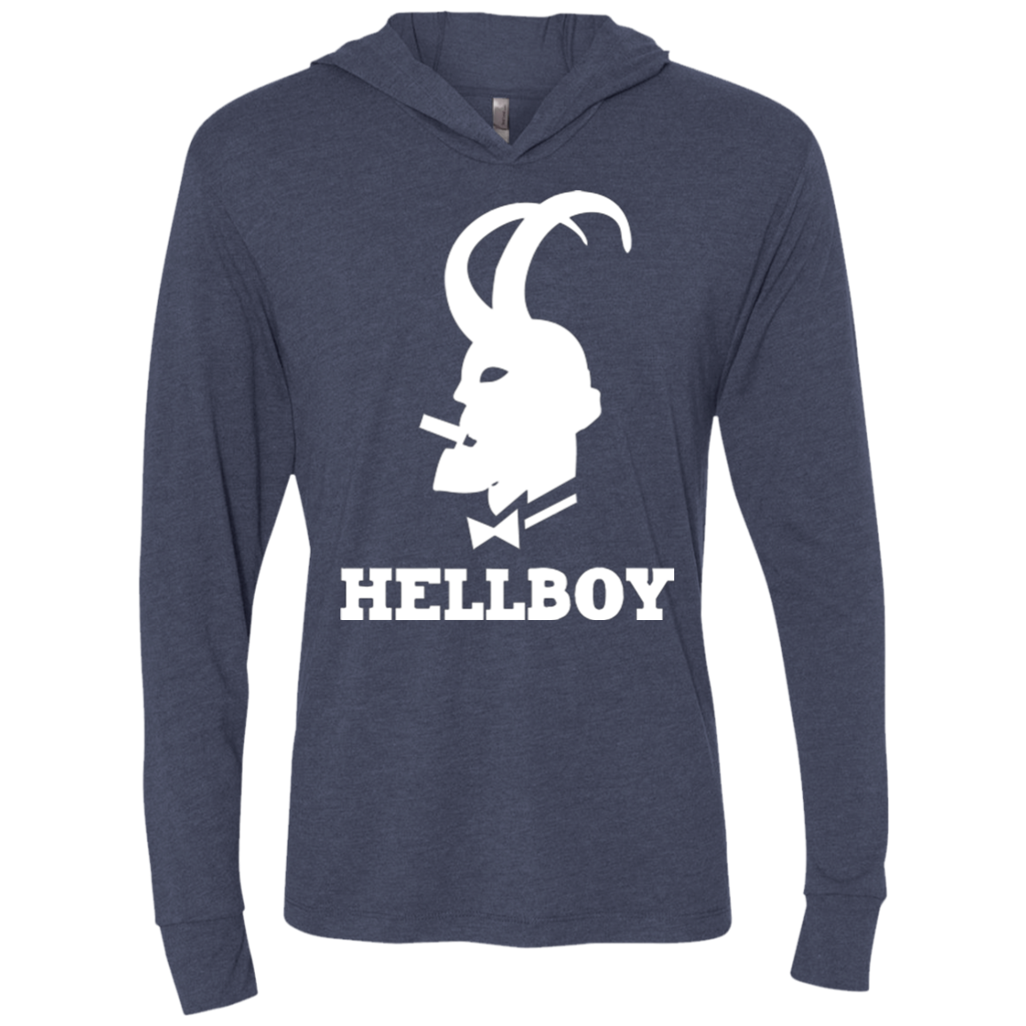 Hellboy Triblend Long Sleeve Hoodie Tee