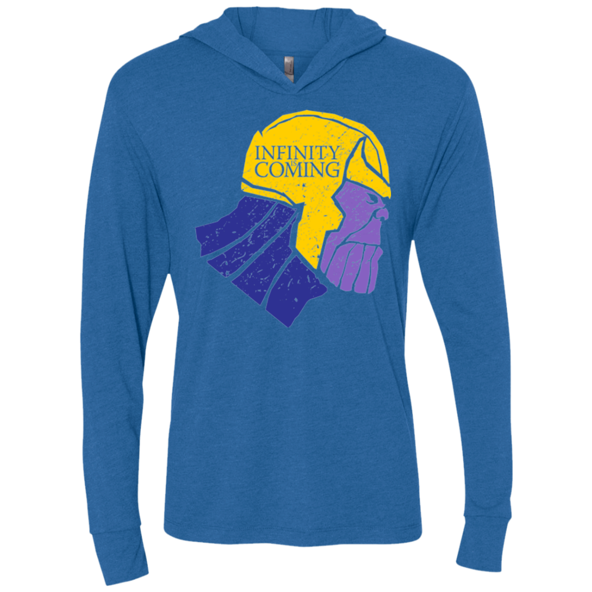 Infinity is Coming Triblend Long Sleeve Hoodie Tee