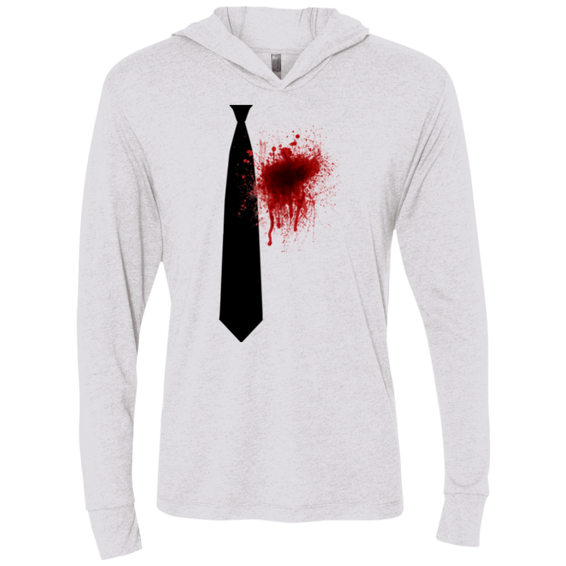 Butcher tie Triblend Long Sleeve Hoodie Tee