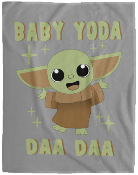 Blankets Gray / One Size Baby Yoda Daa Daa 60x80 MicroFleece Blanket