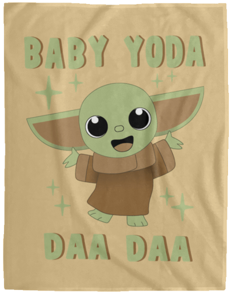 Blankets Tan / One Size Baby Yoda Daa Daa 60x80 MicroFleece Blanket