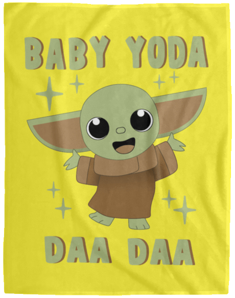 Blankets Yellow / One Size Baby Yoda Daa Daa 60x80 MicroFleece Blanket
