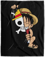 Blankets Black / One Size Luffy Flag One Piece 60x80 MicroFleece Blanket