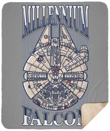 Blankets Gray / One Size Millennium Falcon 50x60 Sherpa Blanket