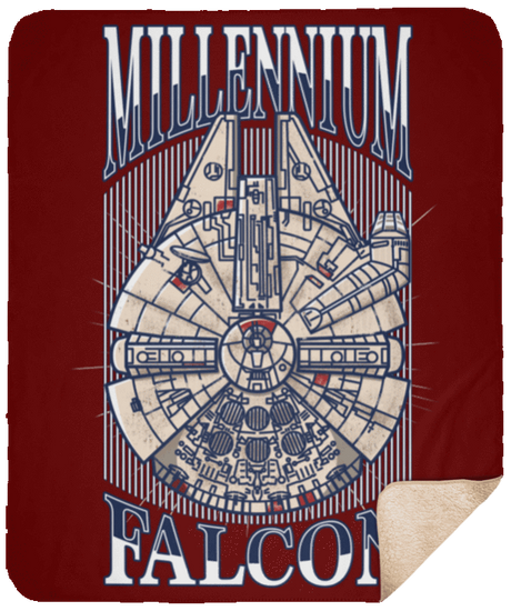 Blankets Maroon / One Size Millennium Falcon 50x60 Sherpa Blanket