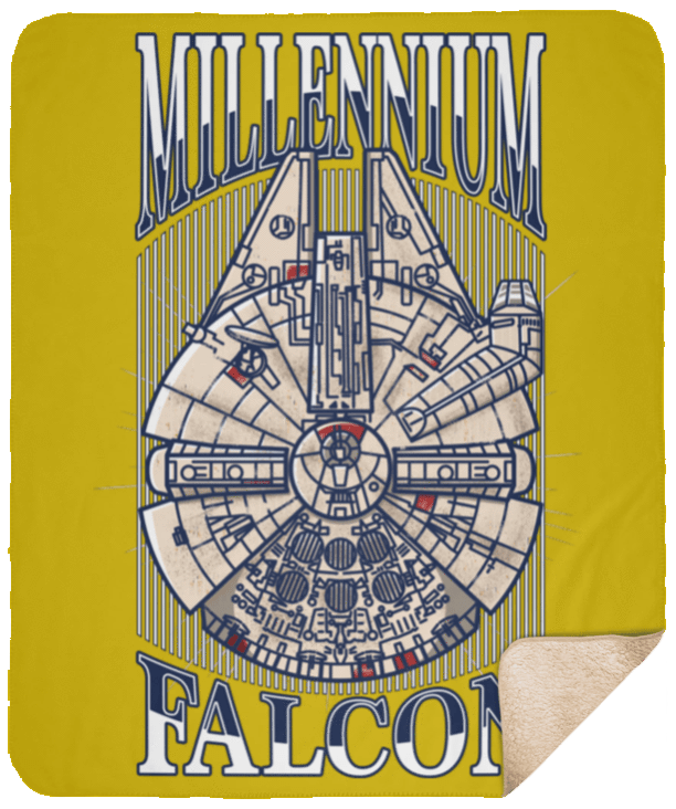 Blankets Old Gold / One Size Millennium Falcon 50x60 Sherpa Blanket