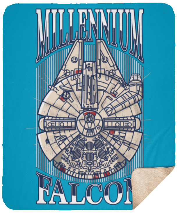 Blankets Turquoise / One Size Millennium Falcon 50x60 Sherpa Blanket