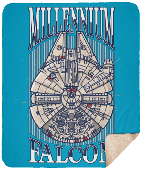 Blankets Turquoise / One Size Millennium Falcon 50x60 Sherpa Blanket