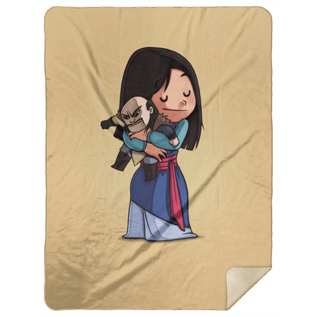 Blankets Tan / One Size Mulan Shanyu 60x80 Sherpa Blanket