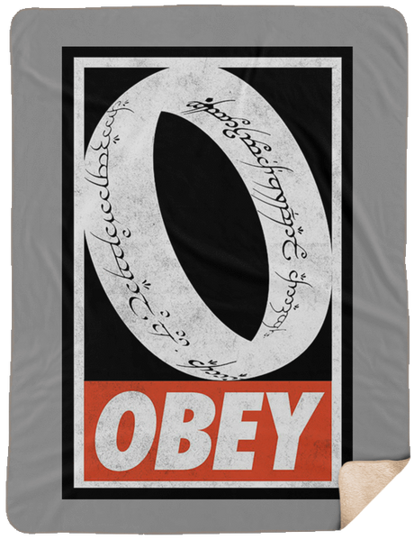 Blankets Gray / One Size Obey One Ring 60x80 Sherpa Blanket