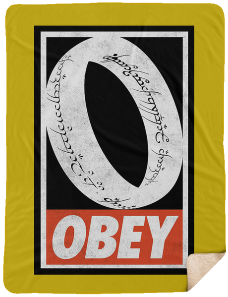 Blankets Old Gold / One Size Obey One Ring 60x80 Sherpa Blanket