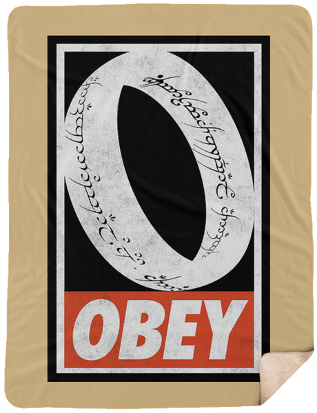 Blankets Tan / One Size Obey One Ring 60x80 Sherpa Blanket