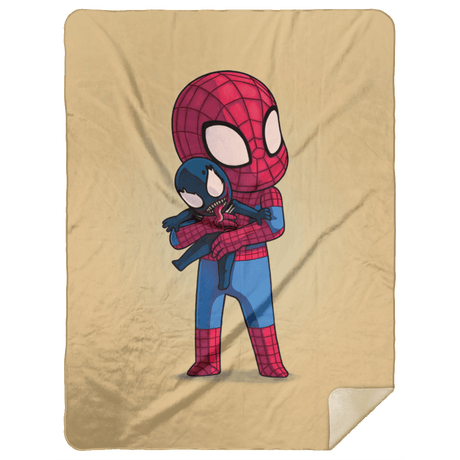 Blankets Tan / One Size Spiderman 60x80 Sherpa Blanket