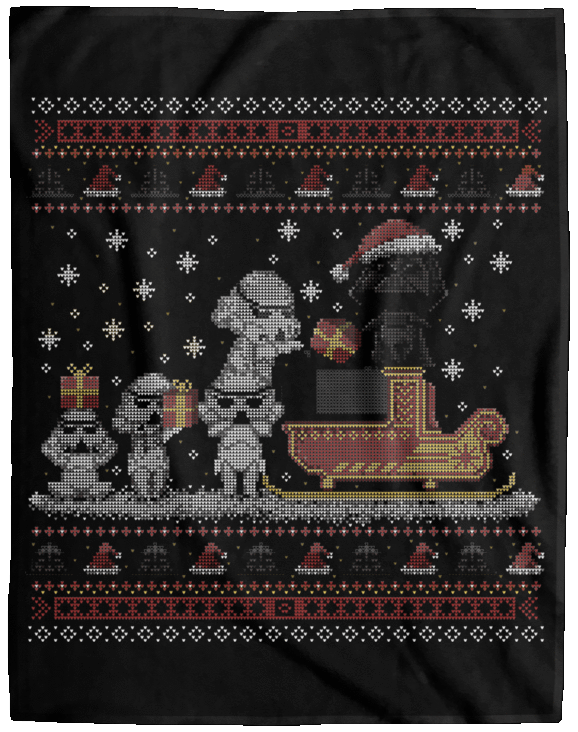 Blankets Black / One Size Star Christmas 60x80 MicroFleece Blanket