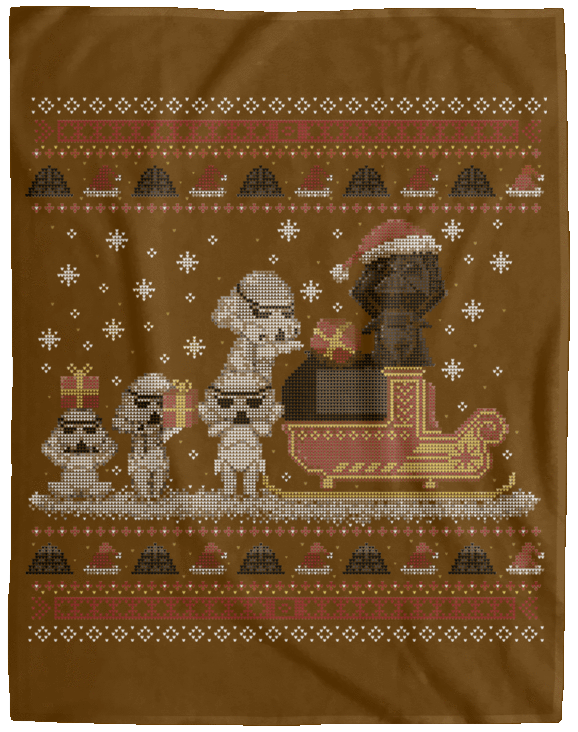Blankets Brown / One Size Star Christmas 60x80 MicroFleece Blanket