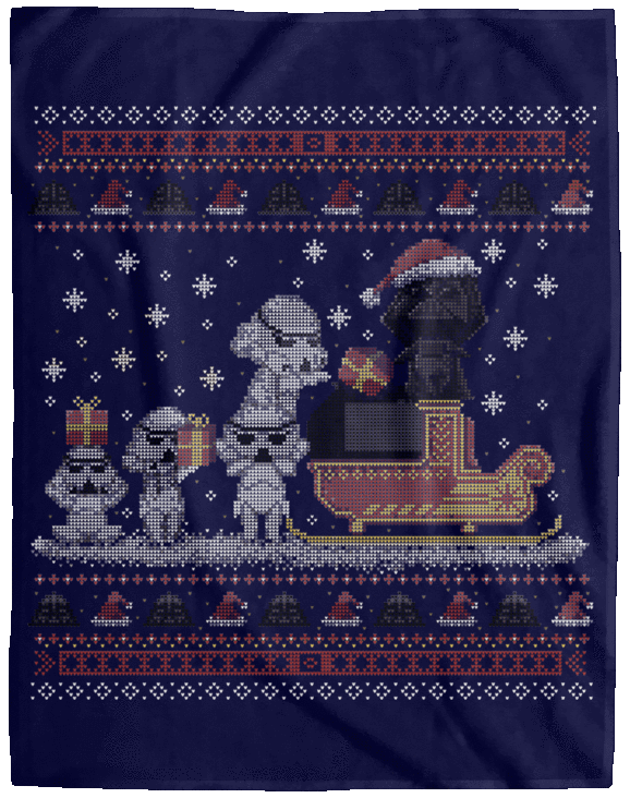 Blankets Navy / One Size Star Christmas 60x80 MicroFleece Blanket