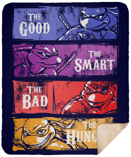 Blankets Navy / One Size The Good, Bad, Smart and Hungry 50x60 Sherpa Blanket