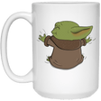 Drinkware White / One Size Baby Yoda Hug 15oz Mug