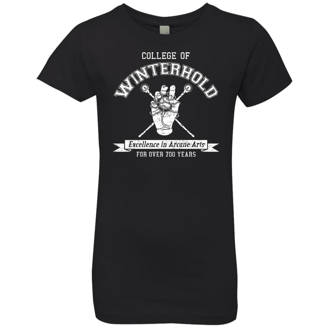 Girls_Premium T-Shirts Black / YXS College of Winterhold Girls Premium T-Shirt