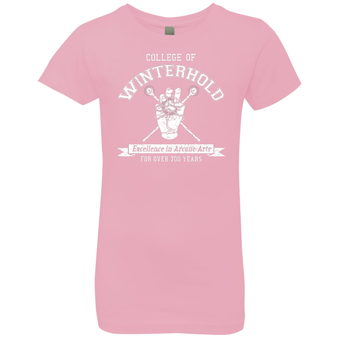 Girls_Premium T-Shirts Light Pink / YXS College of Winterhold Girls Premium T-Shirt