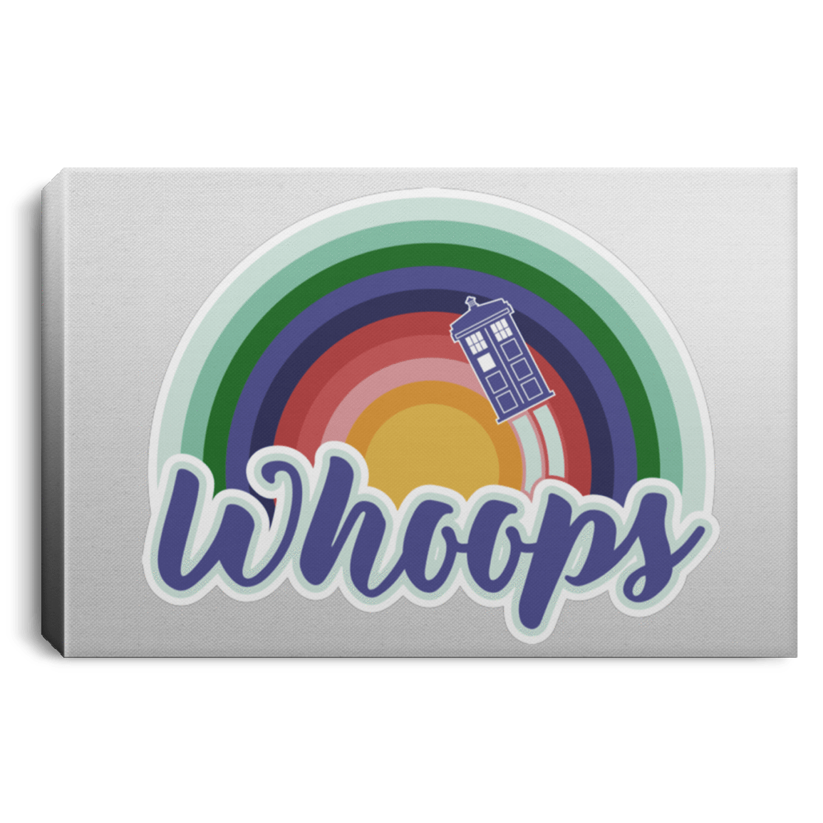 Housewares White / 12" x 8" 13th Doctor Retro Whoops Premium Landscape Canvas