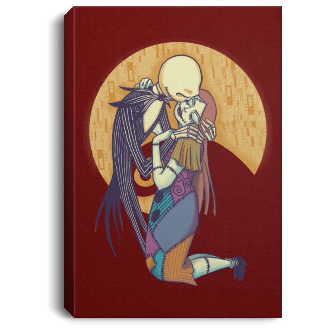 Housewares Maroon / 8" x 12" A Kiss Before Christmas Premium Portrait Canvas