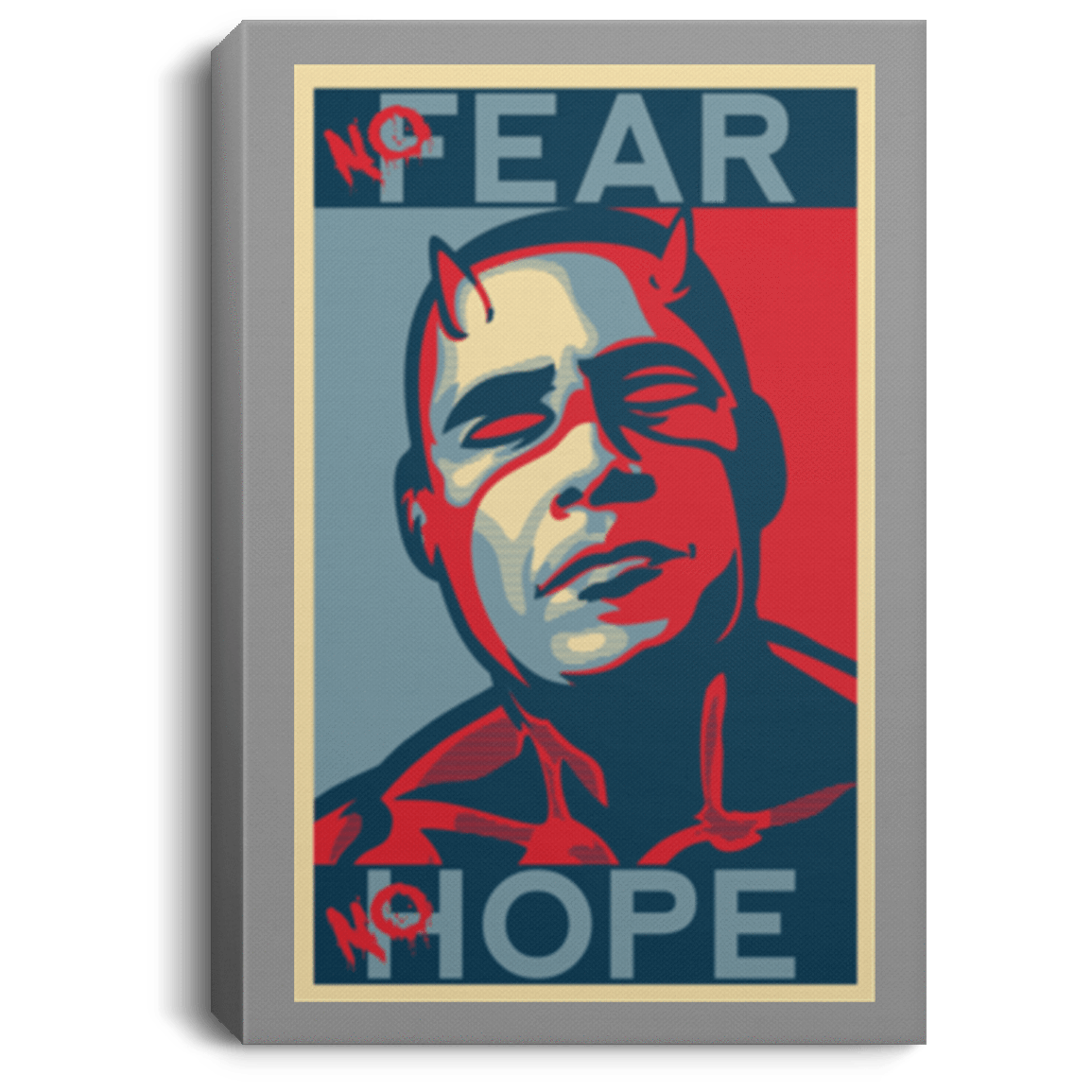 Housewares Gray / 8" x 12" A man with no fear Premium Portrait Canvas