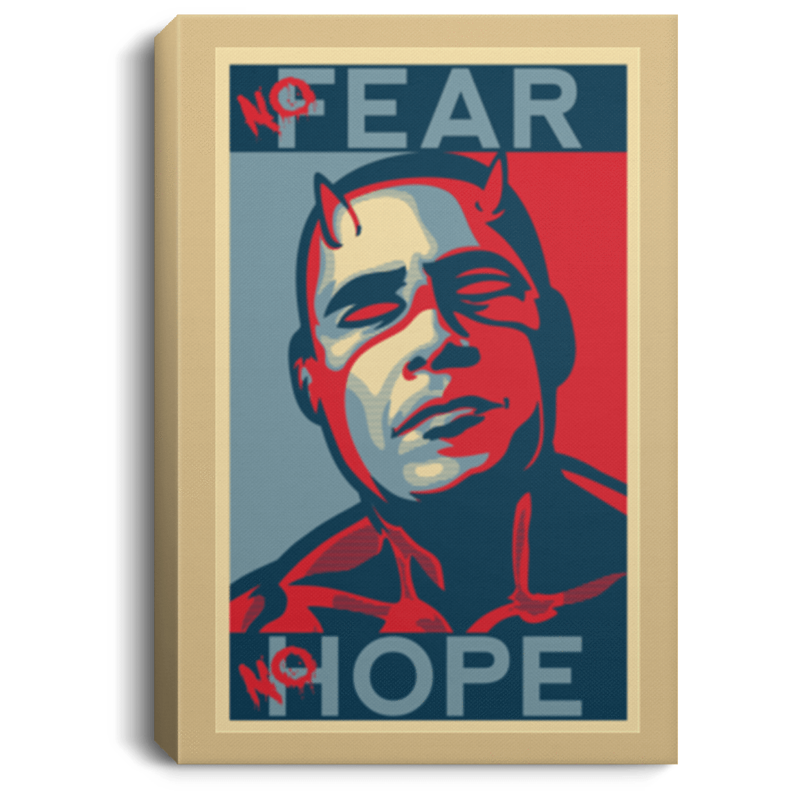 Housewares Tan / 8" x 12" A man with no fear Premium Portrait Canvas