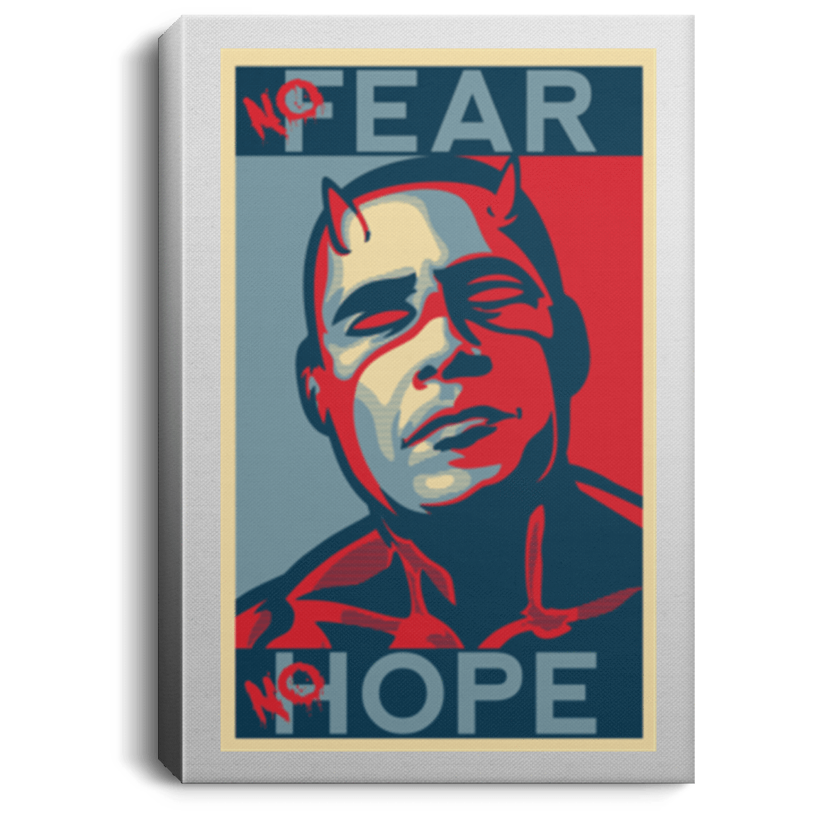 Housewares White / 8" x 12" A man with no fear Premium Portrait Canvas