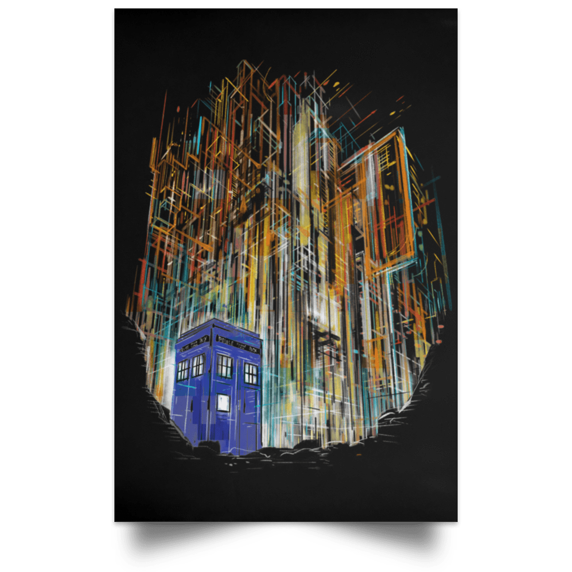 Housewares Black / 12" x 18" A View On Gallifrey Portrait Poster