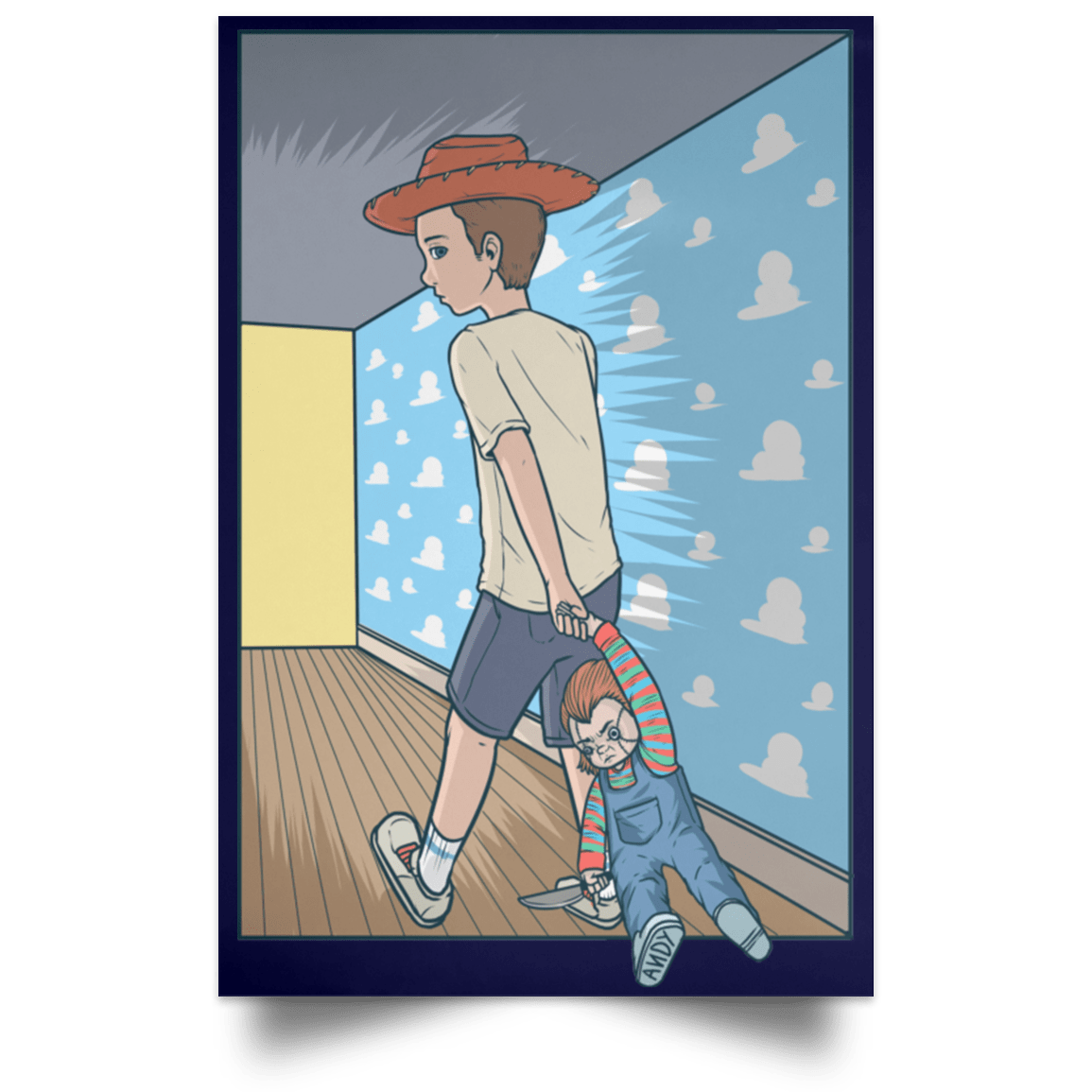 Housewares Navy / 12" x 18" Andy's New Toy Portrait Poster