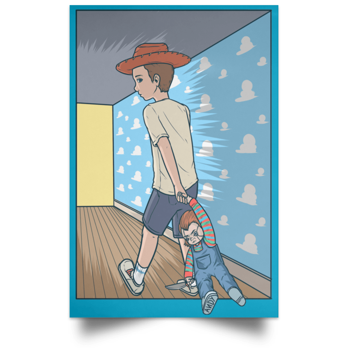 Housewares Turquoise / 12" x 18" Andy's New Toy Portrait Poster