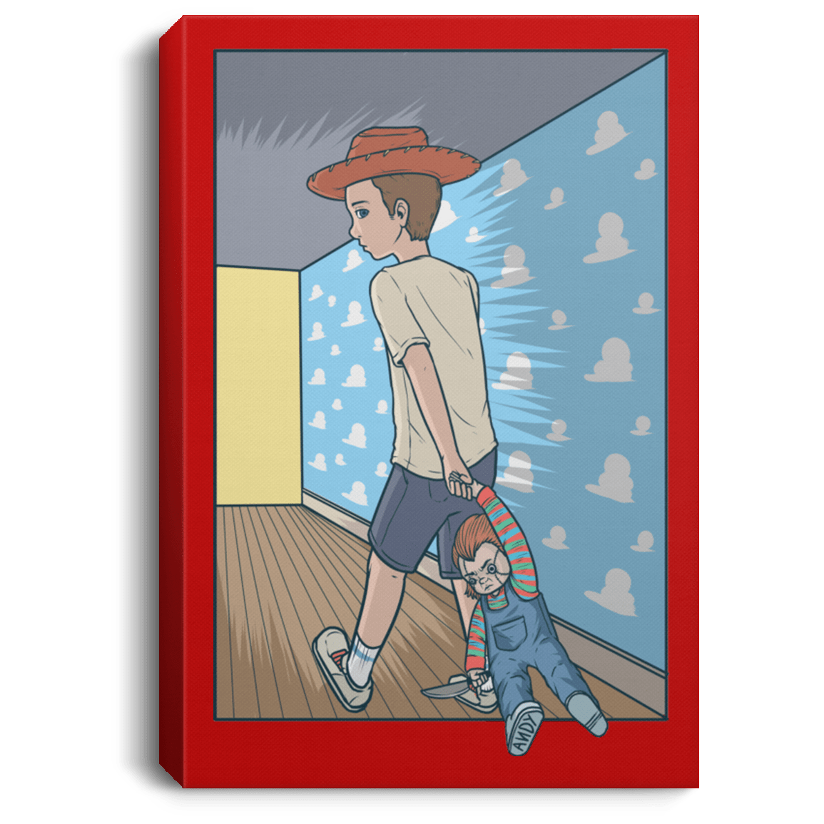 Housewares Red / 8" x 12" Andy's New Toy Premium Portrait Canvas