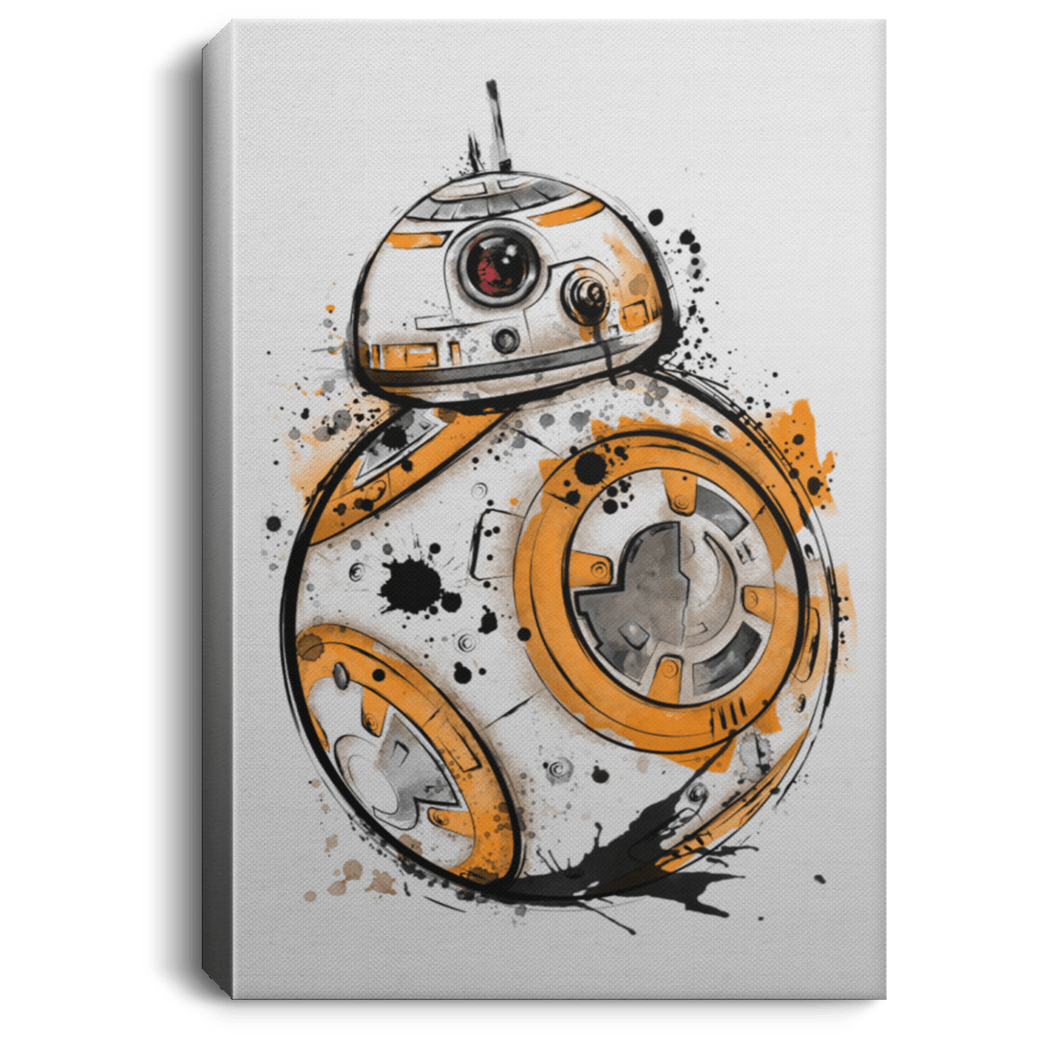 Housewares White / 8" x 12" Astromech Droid Watercolor Premium Portrait Canvas