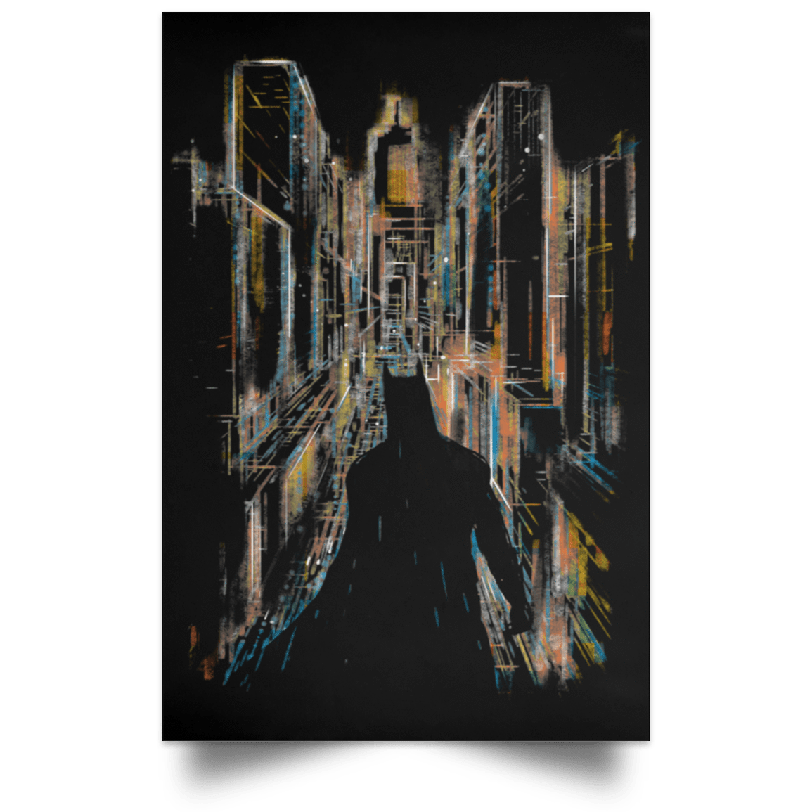 Housewares Black / 12" x 18" Bat Vision Portrait Poster