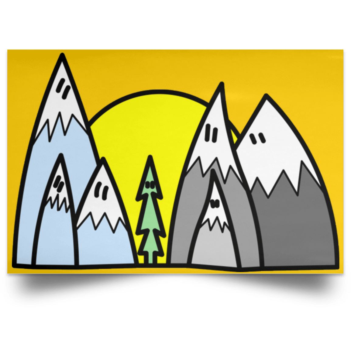 Housewares Athletic Gold / 18" x 12" Be Different Landscape Poster